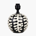 Pacific Elkorn Black and White Coral Ceramic Table Lamp 30-955-BO