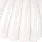Pacific Emilia White Ribbed Glass & Gold Metal Oval Table Lamp 30-963-BO