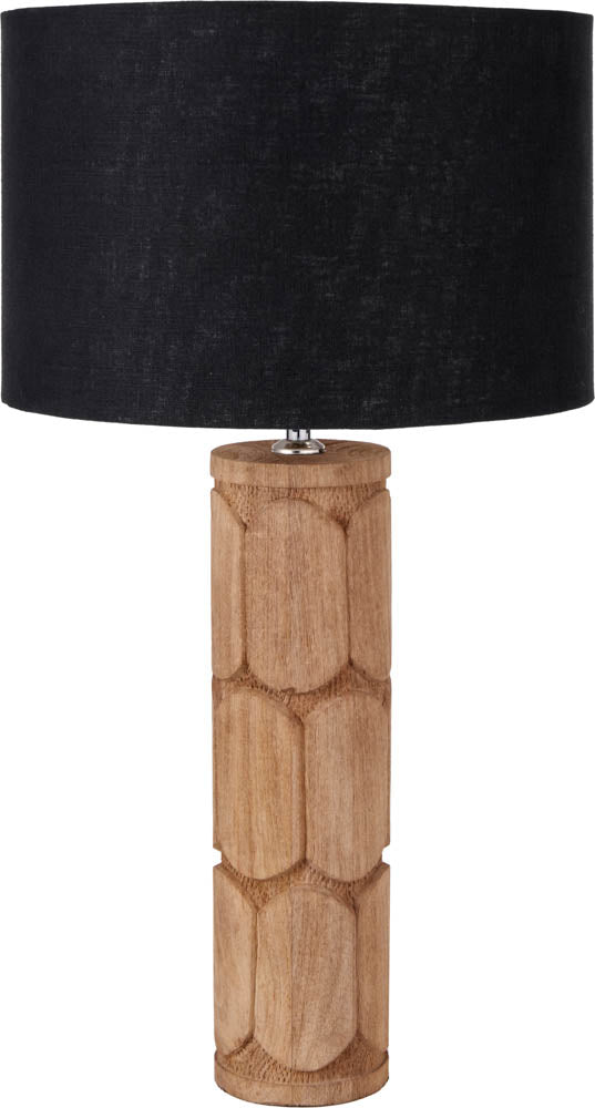 Pacific Aurelia Embossed Natural Wood Tall Table Lamp 30-966-BO
