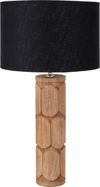Pacific Aurelia Embossed Natural Wood Tall Table Lamp 30-966-BO