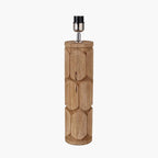 Pacific Aurelia Embossed Natural Wood Tall Table Lamp 30-966-BO