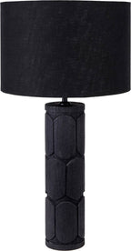 Pacific Aurelia Embossed Black Wood Tall Table Lamp 30-967-BO