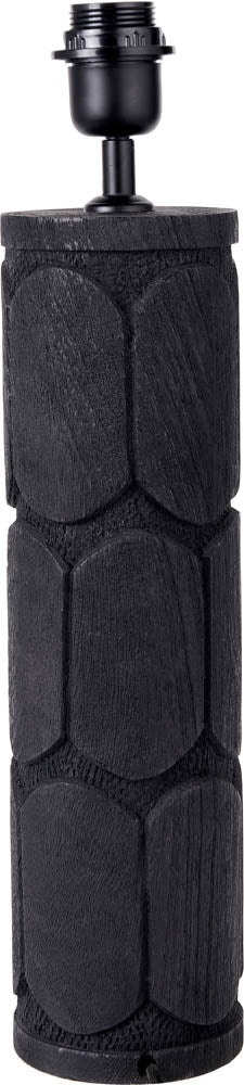 Pacific Aurelia Embossed Black Wood Tall Table Lamp 30-967-BO