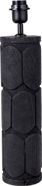 Pacific Aurelia Embossed Black Wood Tall Table Lamp 30-967-BO