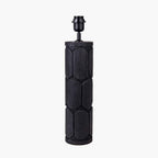 Pacific Aurelia Embossed Black Wood Tall Table Lamp 30-967-BO