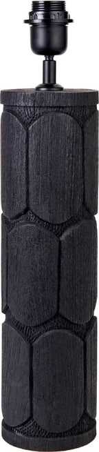 Pacific Aurelia Embossed Black Wood Tall Table Lamp 30-967-BO