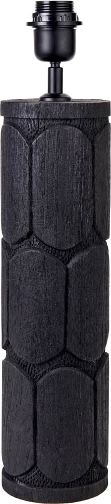 Pacific Aurelia Embossed Black Wood Tall Table Lamp 30-967-BO