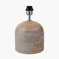 Pacific Nelu Grey Engraved Wood Dome Table Lamp 30-971-BO