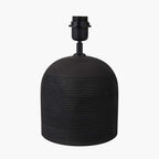 Pacific Nelu Black Engraved Wood Dome Table Lamp 30-972-BO