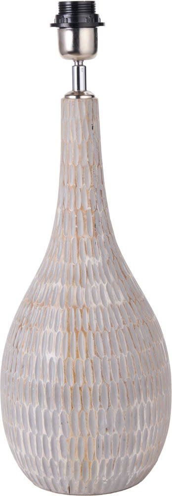 Pacific Ioan Grey Engraved Wood Bottle Table Lamp 30-974-BO