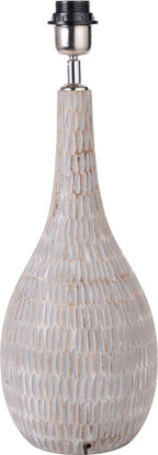Pacific Ioan Grey Engraved Wood Bottle Table Lamp 30-974-BO