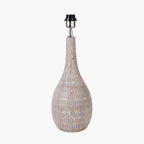 Pacific Ioan Grey Engraved Wood Bottle Table Lamp 30-974-BO
