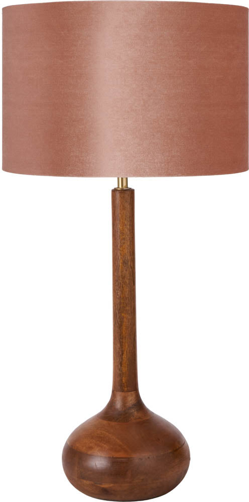 Pacific Toma Oiled Wood Tall Neck Table Lamp 30-976-BO