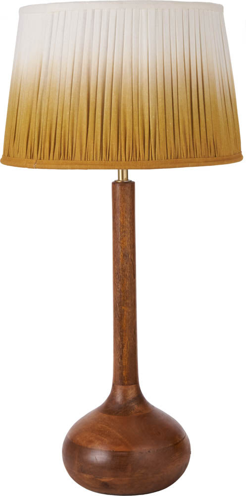 Pacific Toma Oiled Wood Tall Neck Table Lamp 30-976-BO