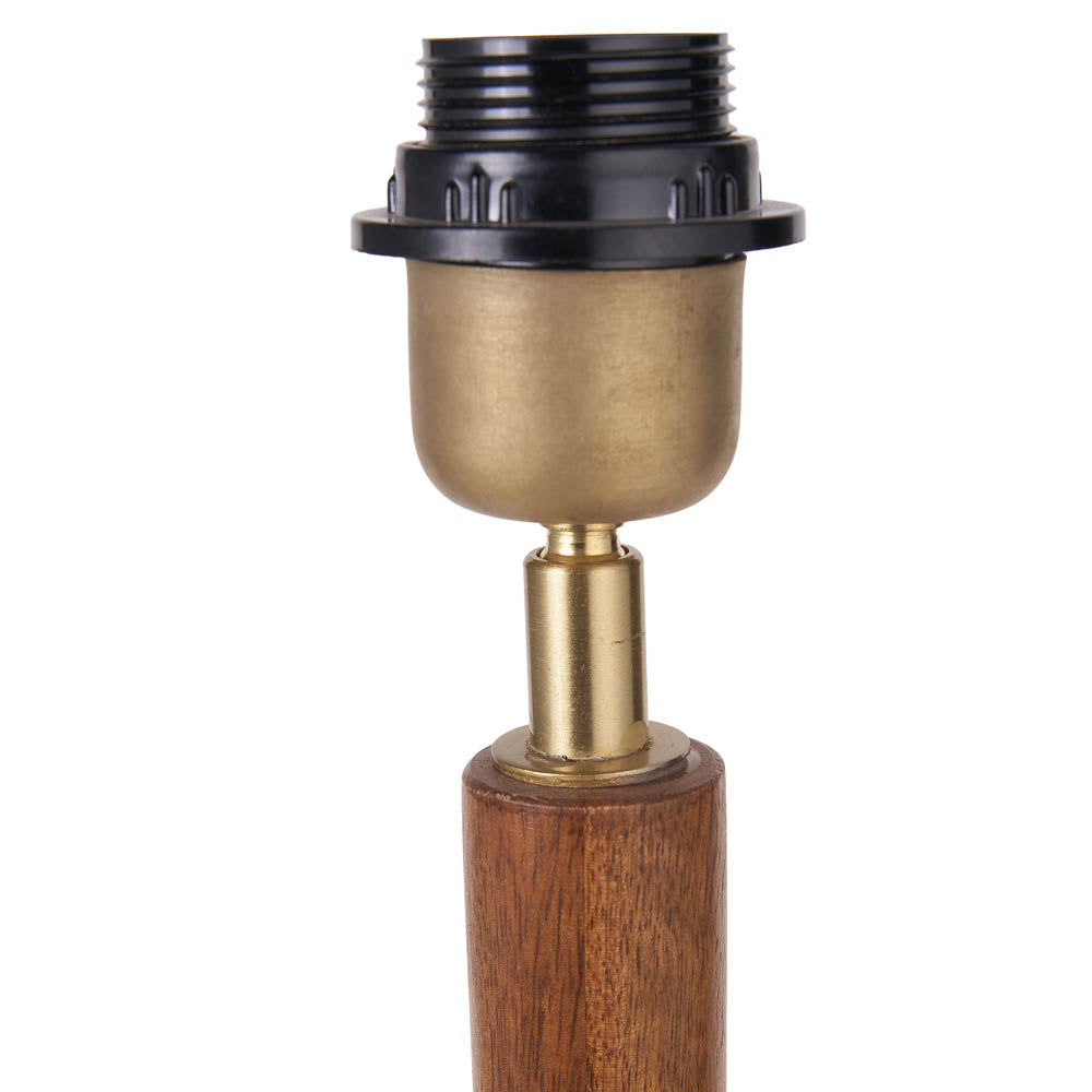 Pacific Toma Oiled Wood Tall Neck Table Lamp 30-976-BO