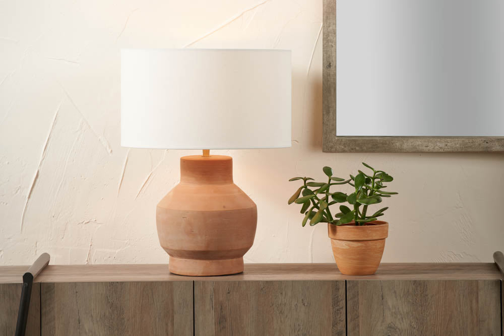 Pacific Inna Natural Urn Terracotta Table Lamp 30-977-BO