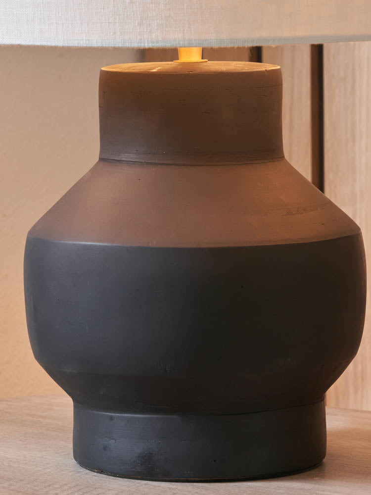 Pacific Inna Black Urn Terracotta Table Lamp 30-978-BO