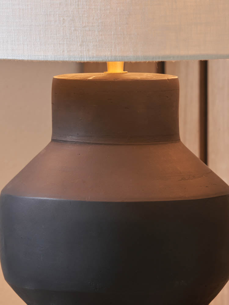 Pacific Inna Black Urn Terracotta Table Lamp 30-978-BO