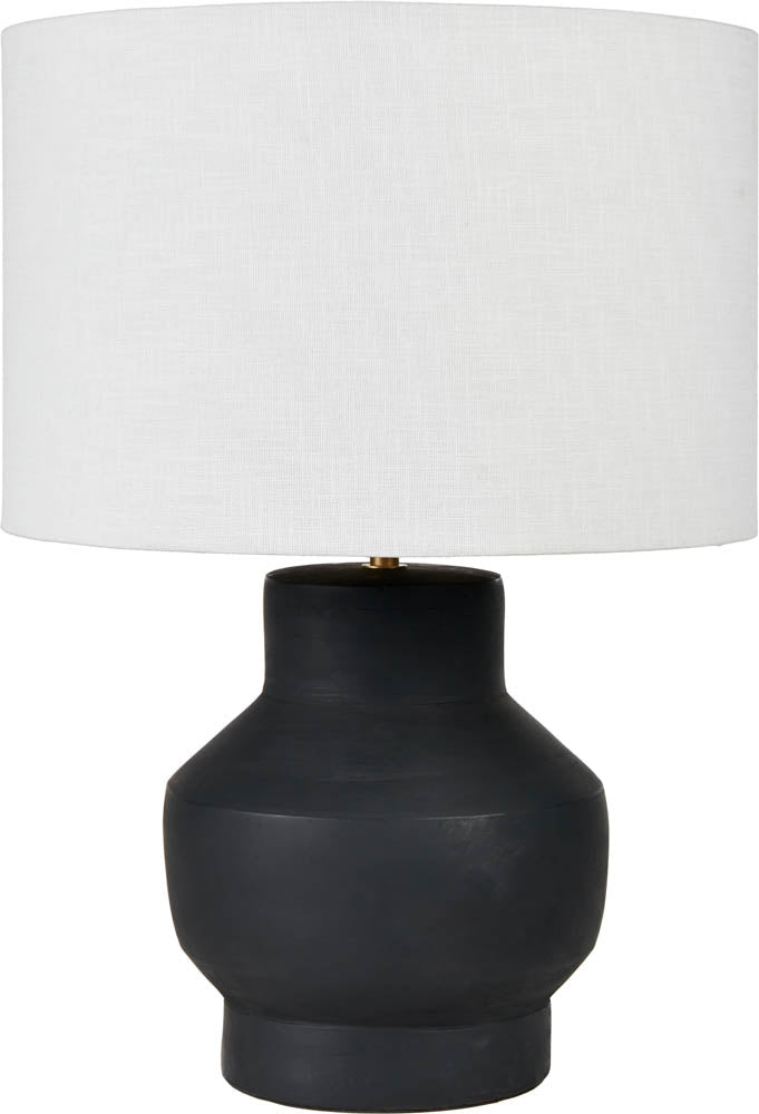 Pacific Inna Black Urn Terracotta Table Lamp 30-978-BO
