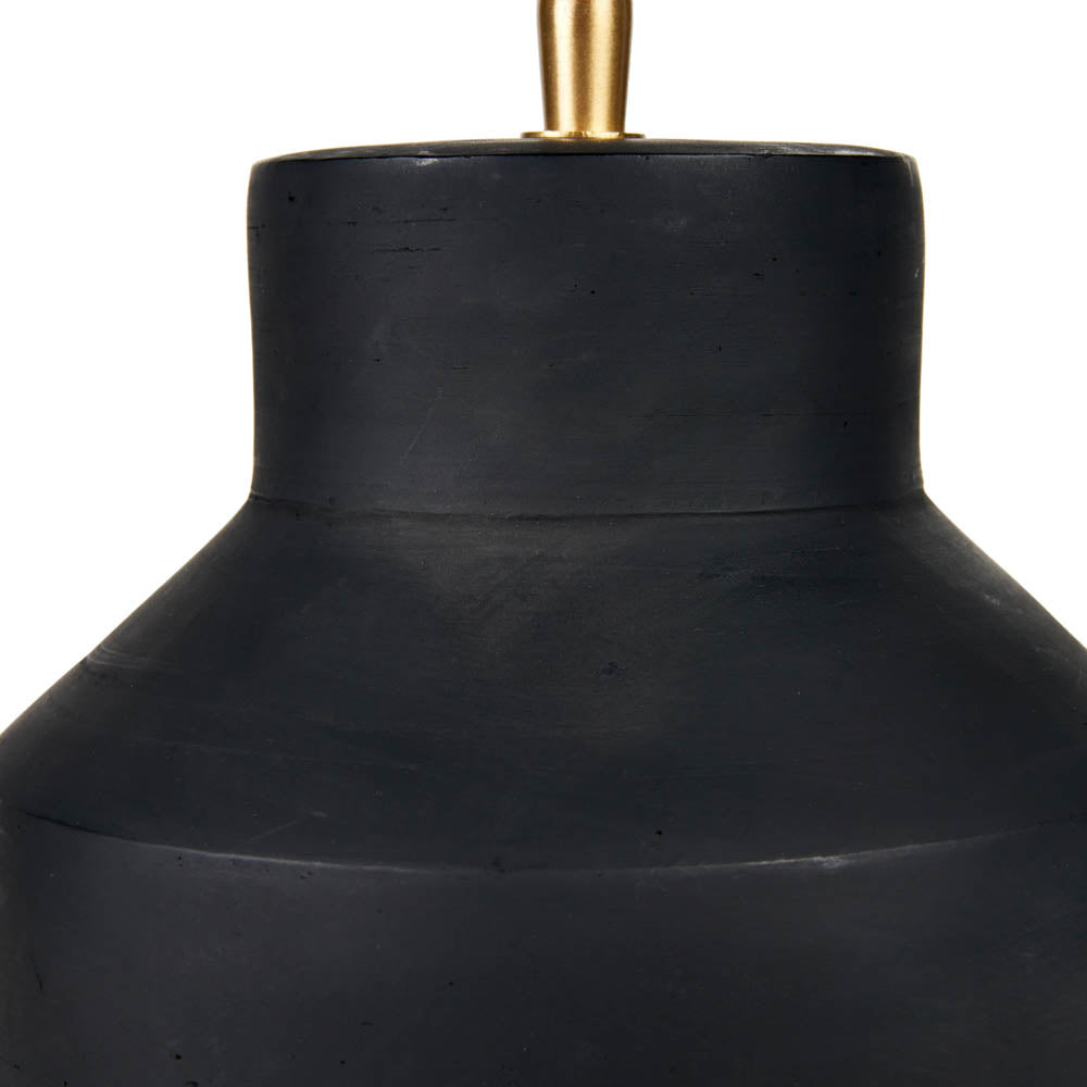 Pacific Inna Black Urn Terracotta Table Lamp 30-978-BO