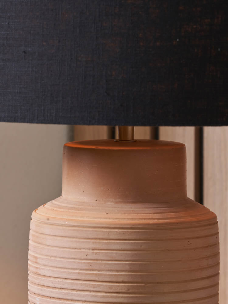 Pacific Sierra Natural Tall Ribbed Terracotta Table Lamp 30-979-BO