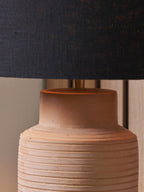 Pacific Sierra Natural Tall Ribbed Terracotta Table Lamp 30-979-BO