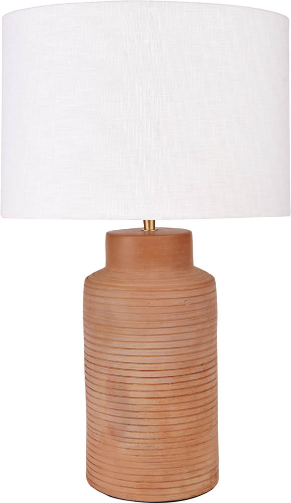 Pacific Sierra Natural Tall Ribbed Terracotta Table Lamp 30-979-BO