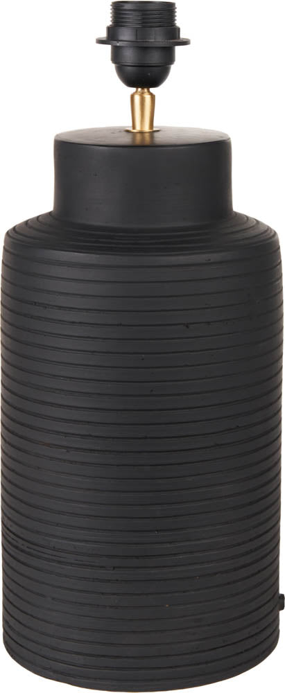 Pacific Sierra Black Tall Ribbed Terracotta Table Lamp 30-980-BO