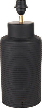 Pacific Sierra Black Tall Ribbed Terracotta Table Lamp 30-980-BO