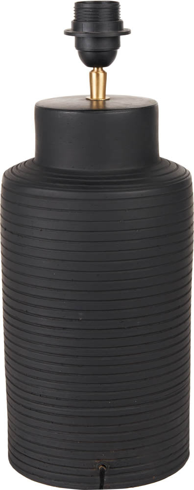 Pacific Sierra Black Tall Ribbed Terracotta Table Lamp 30-980-BO
