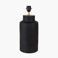 Pacific Sierra Black Tall Ribbed Terracotta Table Lamp 30-980-BO