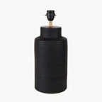 Pacific Sierra Black Tall Ribbed Terracotta Table Lamp 30-980-BO