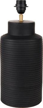 Pacific Sierra Black Tall Ribbed Terracotta Table Lamp 30-980-BO