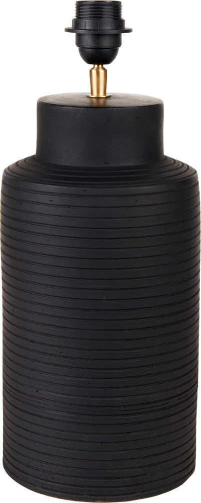 Pacific Sierra Black Tall Ribbed Terracotta Table Lamp 30-980-BO