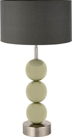 Pacific Sofia Sage and Silver Enamel 3 Ball Table Lamp 30-982-BO