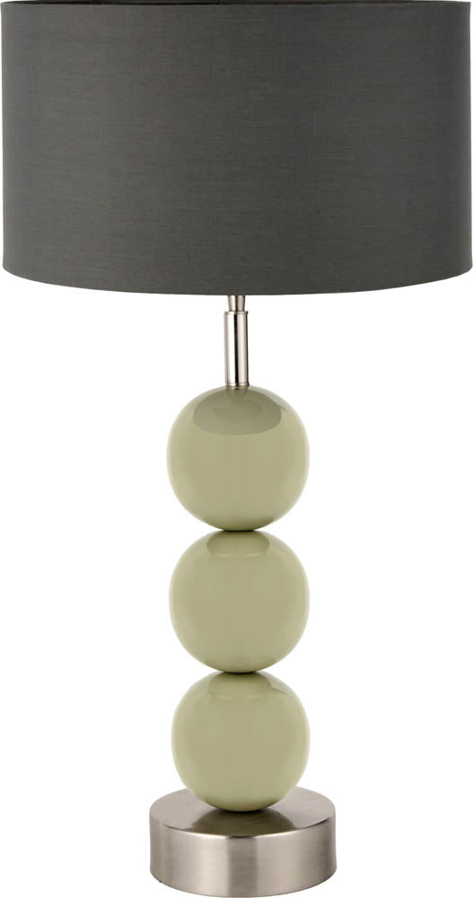 Pacific Sofia Sage and Silver Enamel 3 Ball Table Lamp 30-982-BO
