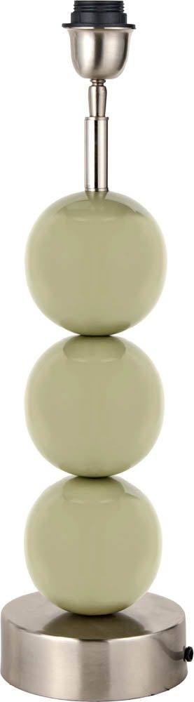 Pacific Sofia Sage and Silver Enamel 3 Ball Table Lamp 30-982-BO