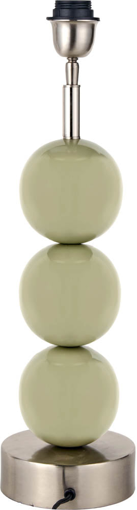Pacific Sofia Sage and Silver Enamel 3 Ball Table Lamp 30-982-BO