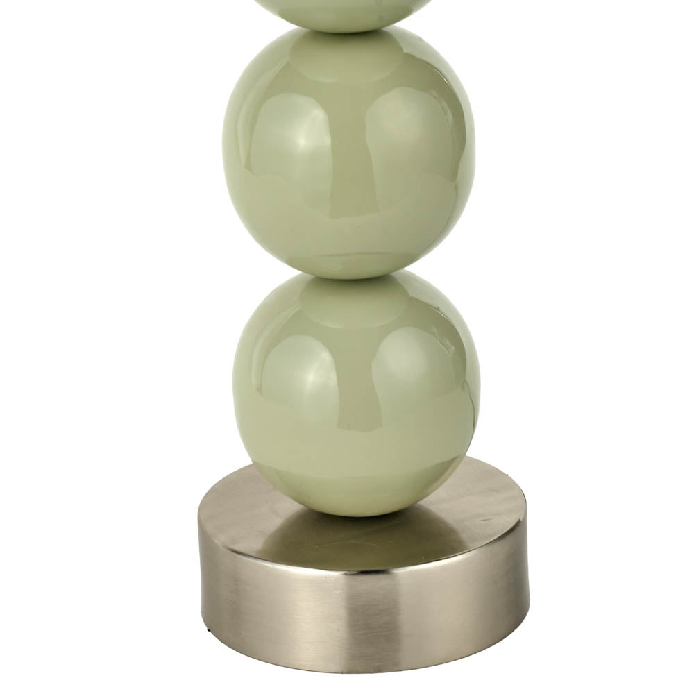 Pacific Sofia Sage and Silver Enamel 3 Ball Table Lamp 30-982-BO
