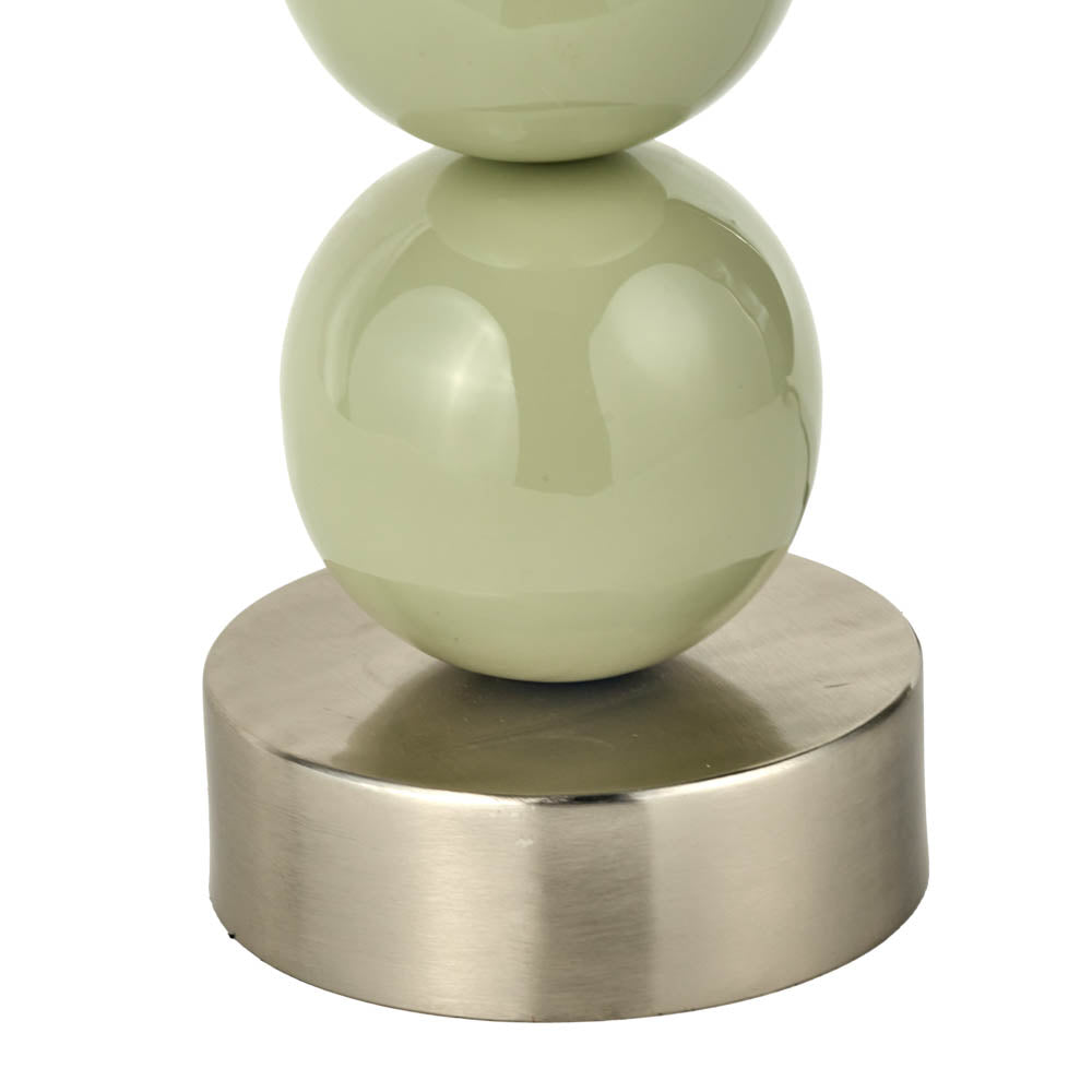 Pacific Sofia Sage and Silver Enamel 3 Ball Table Lamp 30-982-BO