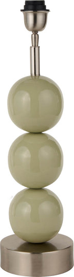 Pacific Sofia Sage and Silver Enamel 3 Ball Table Lamp 30-982-BO
