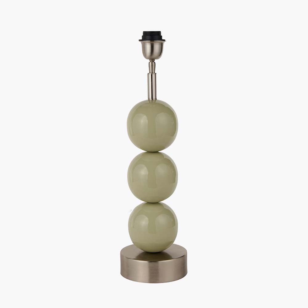 Pacific Sofia Sage and Silver Enamel 3 Ball Table Lamp 30-982-BO