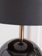 Pacific Sofia Black and Gold Enamel Table Lamp 30-983-BO