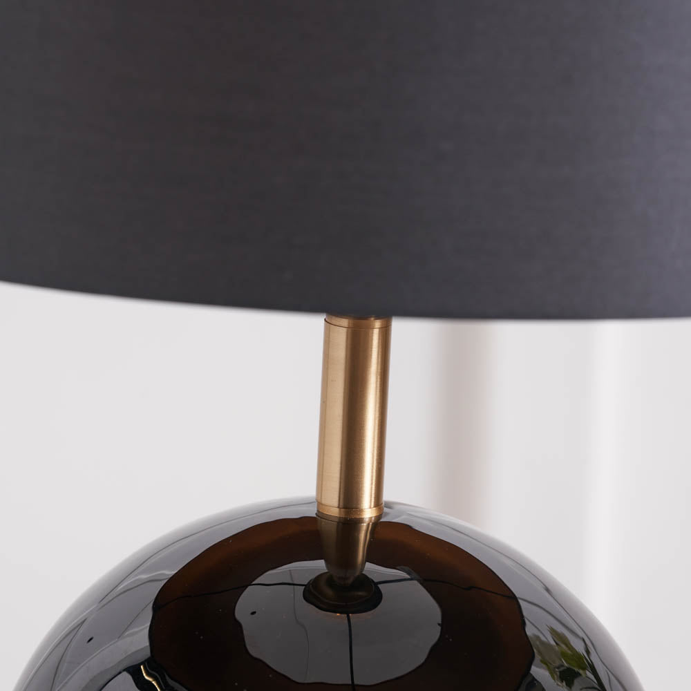 Pacific Sofia Black and Gold Enamel Table Lamp 30-983-BO
