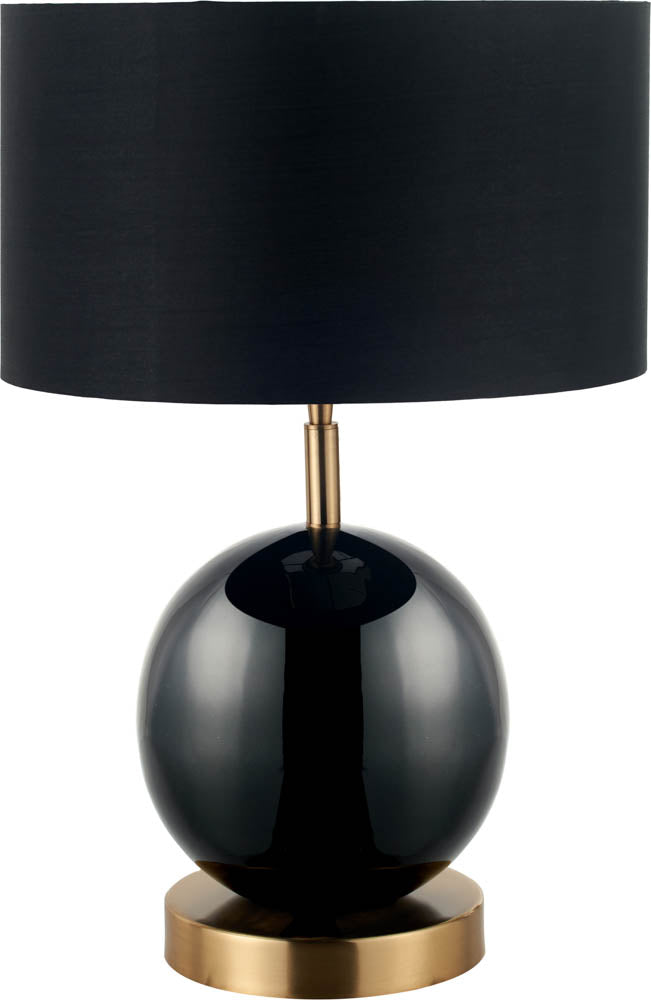 Pacific Sofia Black and Gold Enamel Table Lamp 30-983-BO