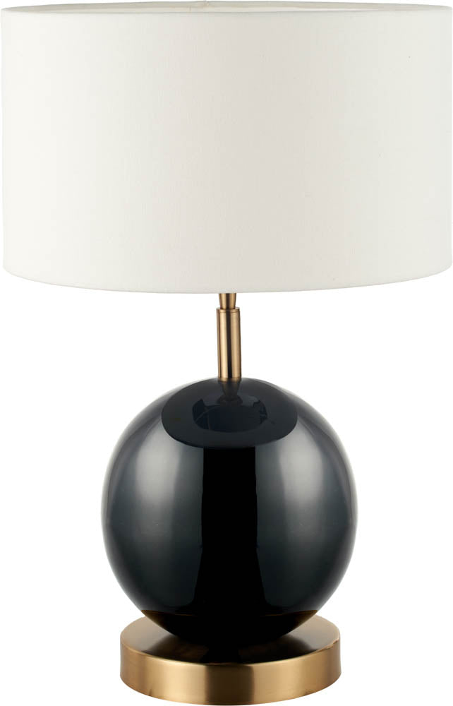 Pacific Sofia Black and Gold Enamel Table Lamp 30-983-BO