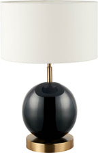 Pacific Sofia Black and Gold Enamel Table Lamp 30-983-BO