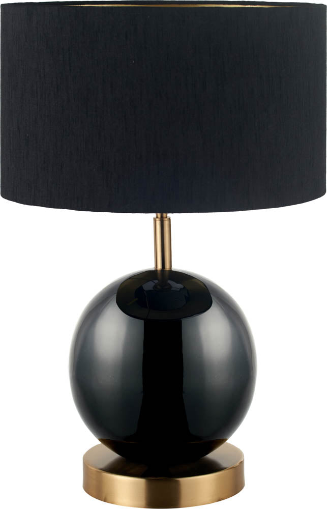 Pacific Sofia Black and Gold Enamel Table Lamp 30-983-BO
