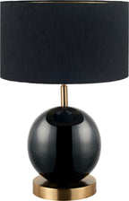 Pacific Sofia Black and Gold Enamel Table Lamp 30-983-BO