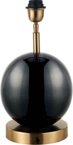 Pacific Sofia Black and Gold Enamel Table Lamp 30-983-BO